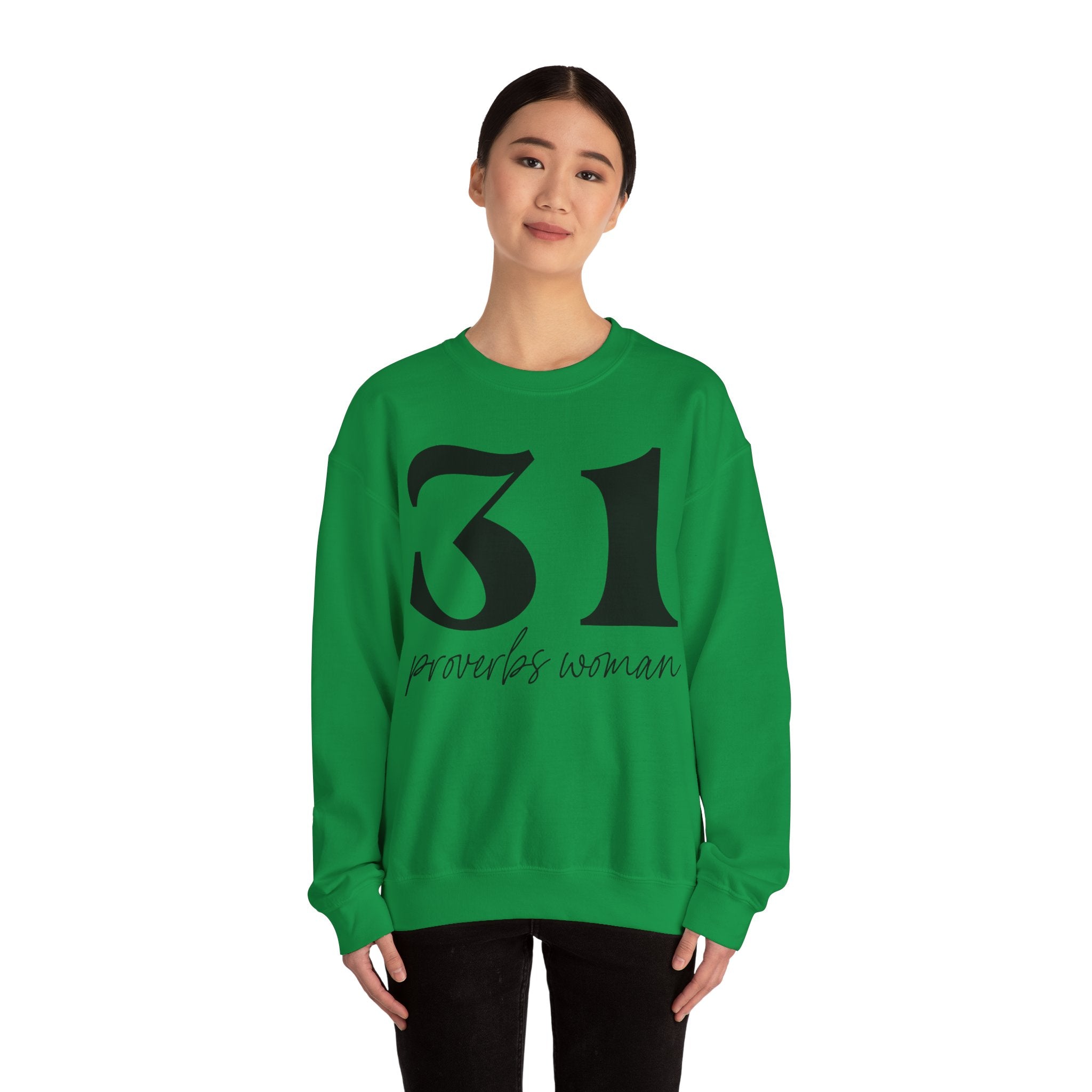 31 proverb woman Unisex Heavy Blend™ Crewneck Sweatshirt