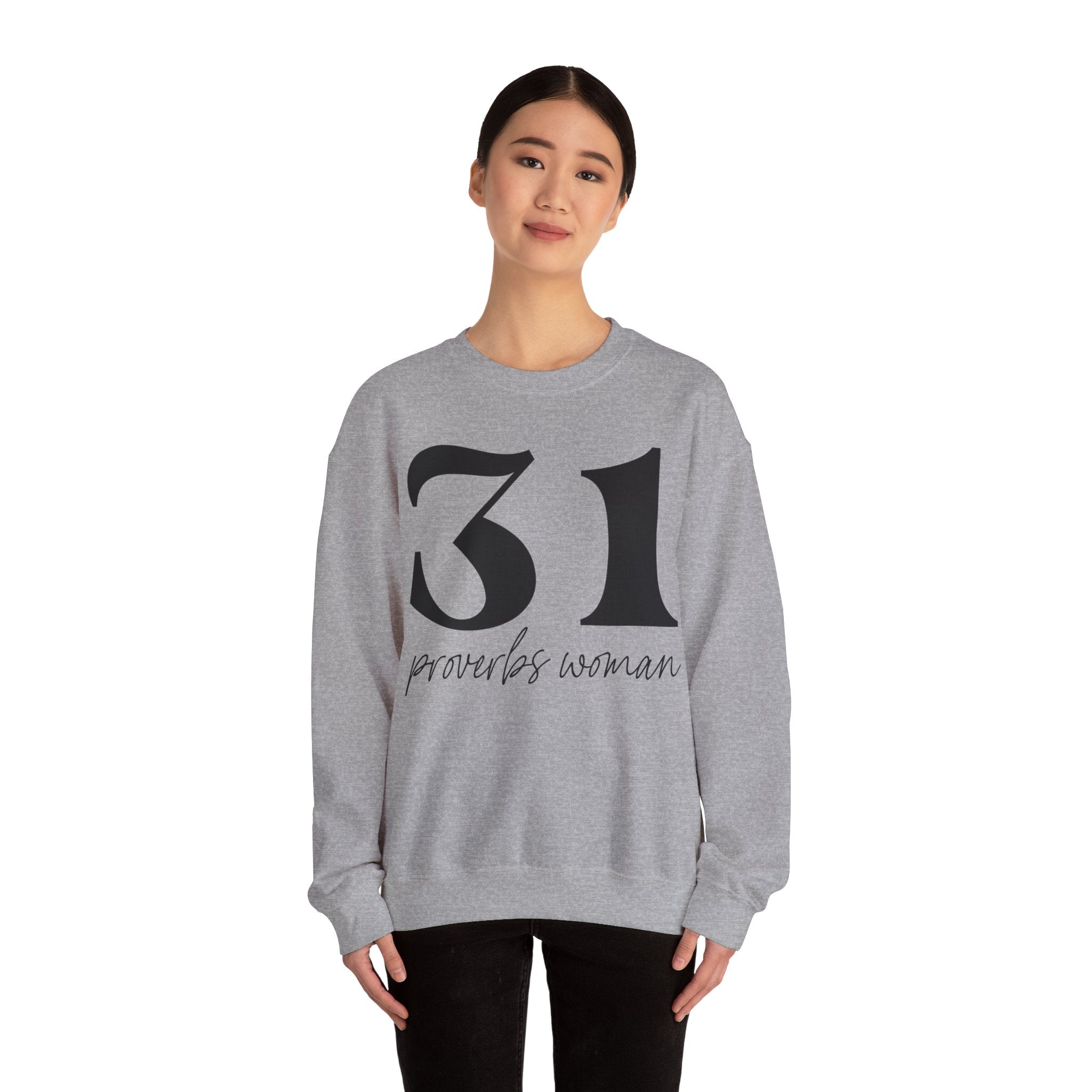31 proverb woman Unisex Heavy Blend™ Crewneck Sweatshirt