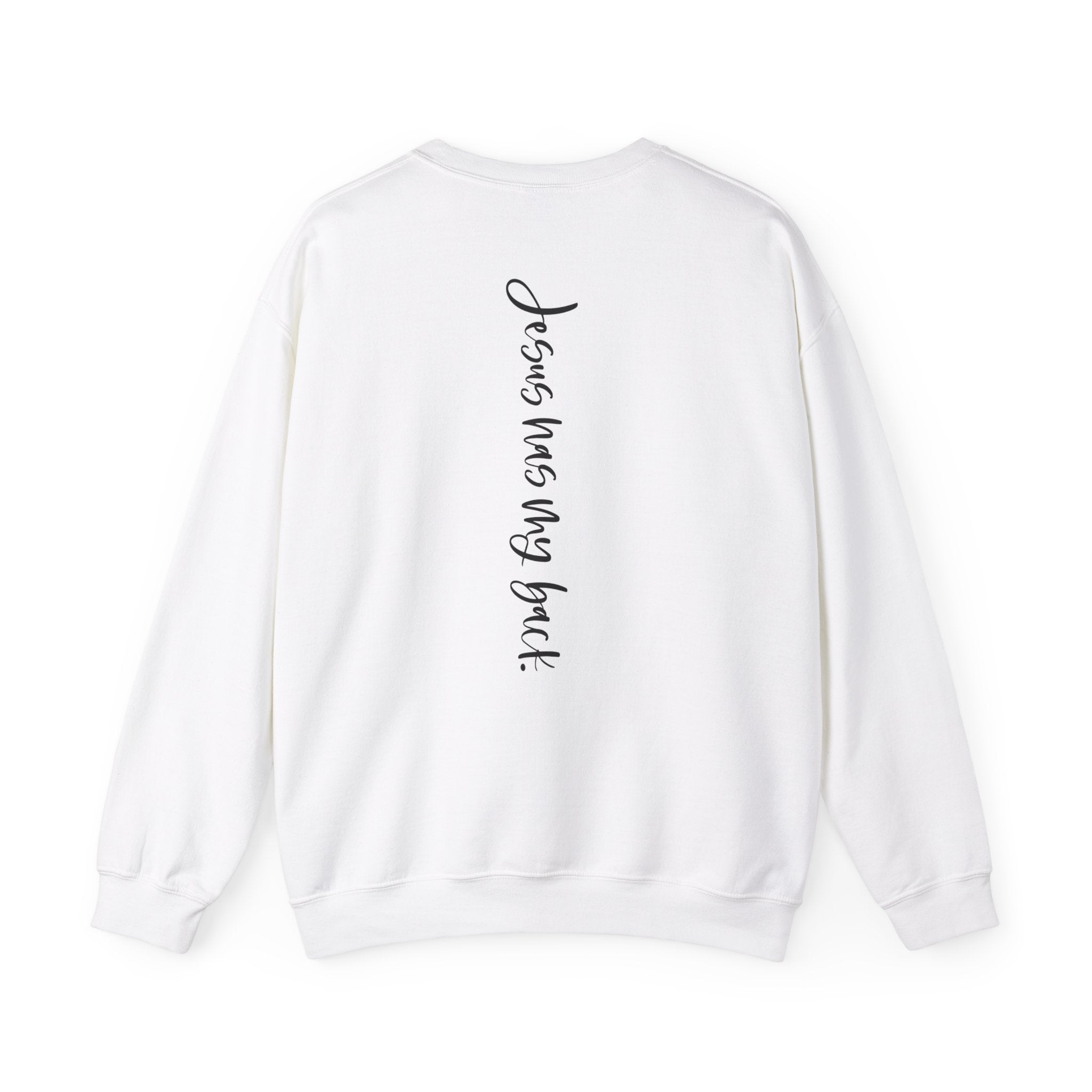 Jesus has my back; Unisex Heavy Blend™ Crewneck Sweatshirt