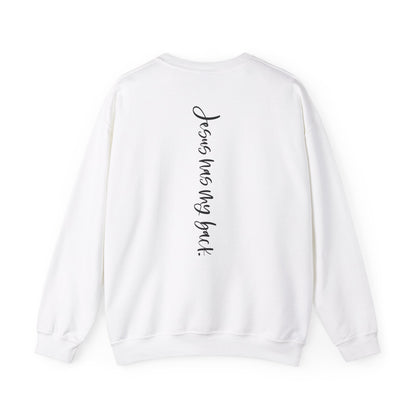 Jesus has my back; Unisex Heavy Blend™ Crewneck Sweatshirt