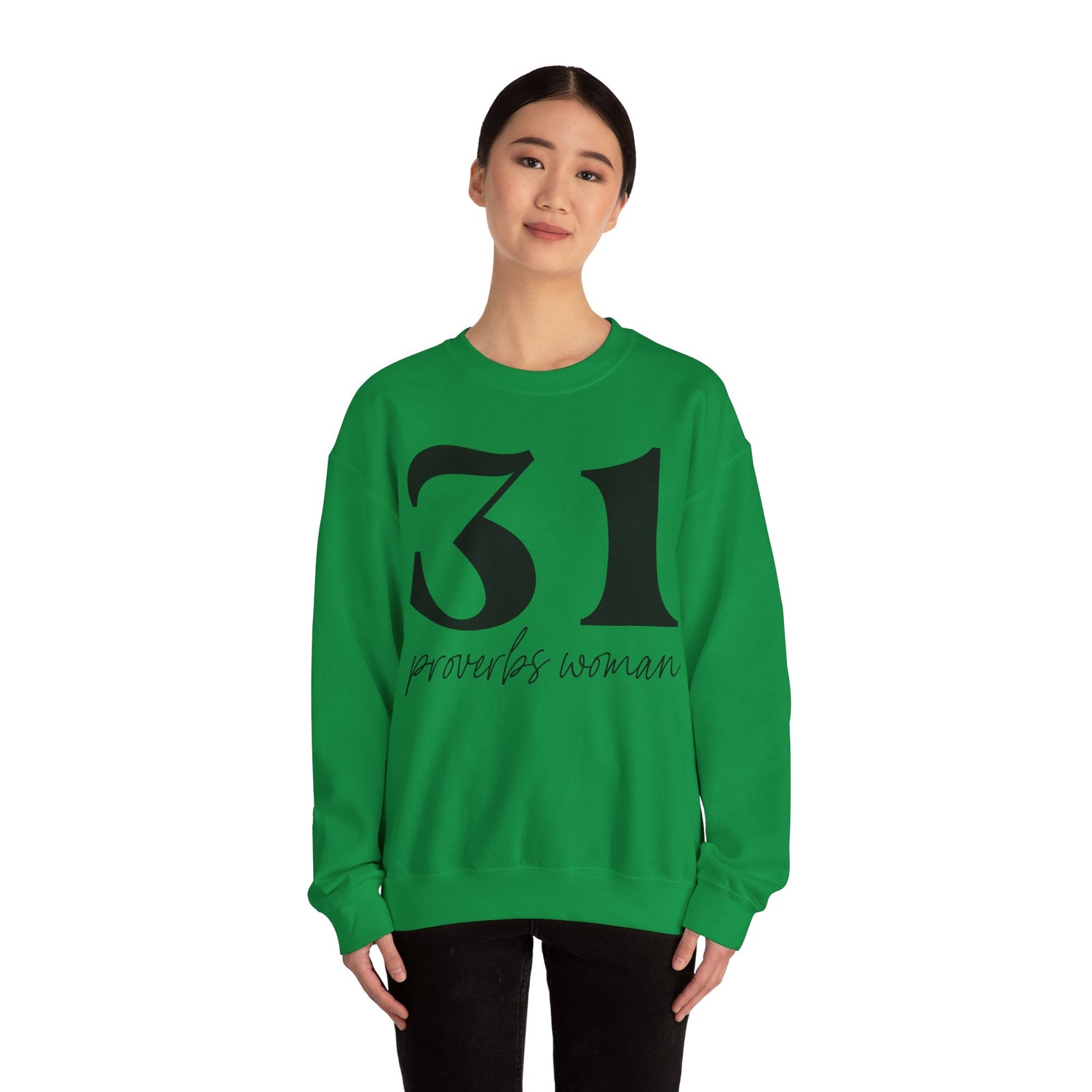 31 proverb woman Unisex Heavy Blend™ Crewneck Sweatshirt