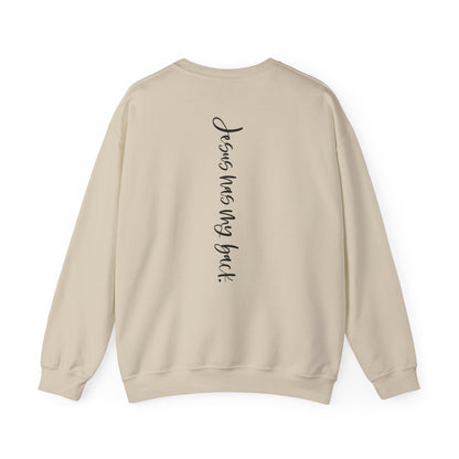 Jesus has my back; Unisex Heavy Blend™ Crewneck Sweatshirt